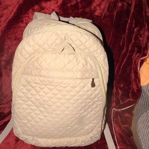 Quilted Cream Backpack